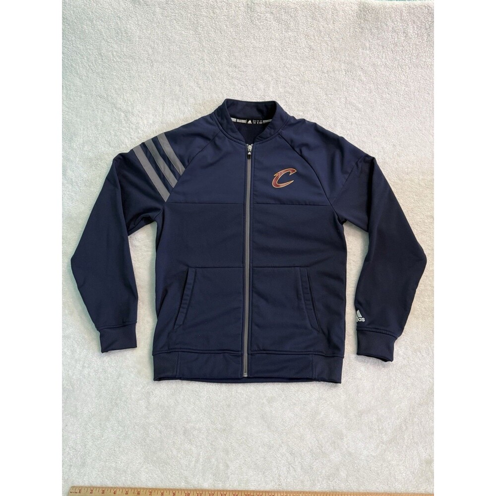 Cleveland Cavaliers Jacket Mens Medium Blue Warm Up Full Zip NBA Adidas